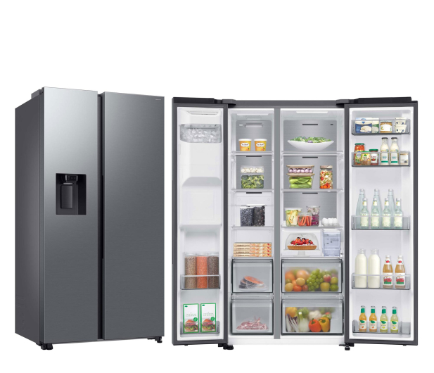 Lodówka Samsung RS70F65KETEO No Frost 178,4cm Szczotkowana Stal Dystrybutor Wody Kostkarka AI 640L - 1337810 - zdjęcie